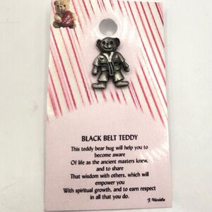 Black Belt Teddy Pin